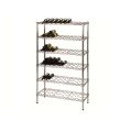 Atacado ajustável Chrome Tall Metal Wine Rack, Aprovação NSF